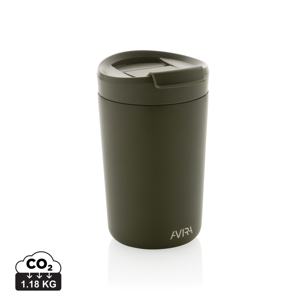 Mug en acier recyclé à personnaliser 300ml AVIRA Vert 
